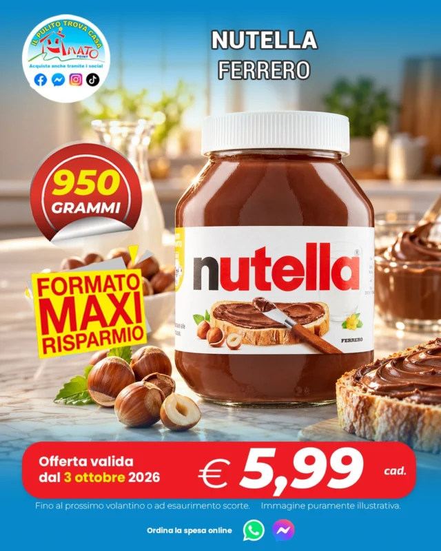 😋 GNAM! CHE OFFERTE 
Tanti articoli a prezzi super convenienti ti aspettano nei nostri punti vendita. Approfitta di tutte le offerte!

✅ Consegna a domicilio GRATUITA - a partire da 25€
✅ Ordina su WHATSAPP ▶ 347 060 8654

📌I punti vendita Amato Point sono aperti con orario continuato dalle 8:30 alle 20:00 dal lunedì al sabato.
#amatopoint #nuovovolantino #offertenapoli #prezzospeciale #prezzobomba #sconto